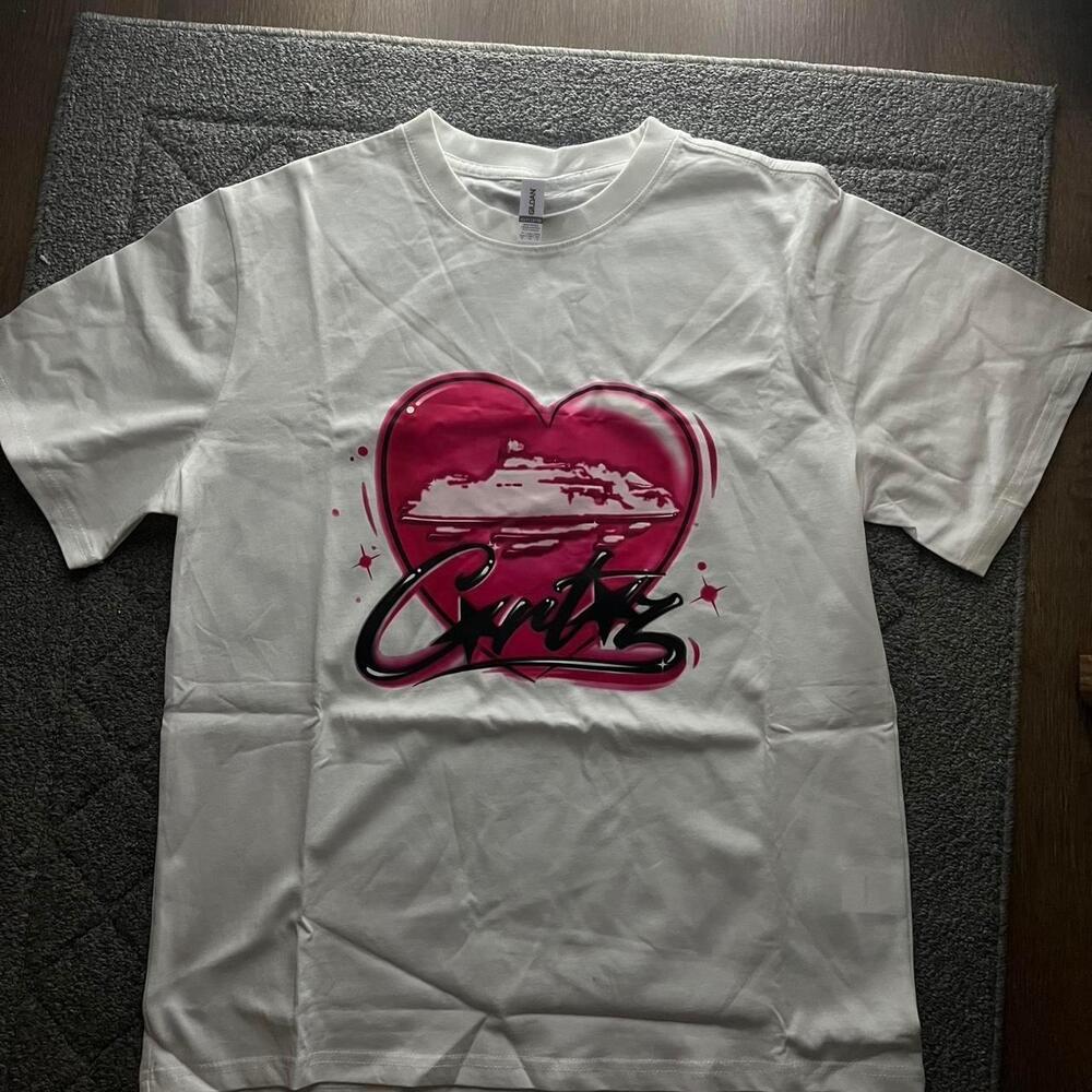 White And Graphic Tee With A Y2K Vibe